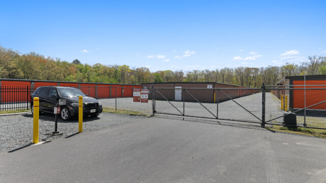 front gate at RT 24 Self Storage in Millsboro, DE